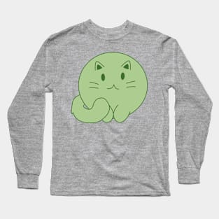 Green melon cat Long Sleeve T-Shirt